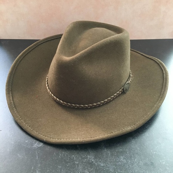 Stetson Rawhide Crushable Buffalo Felt Hat 7 1/8